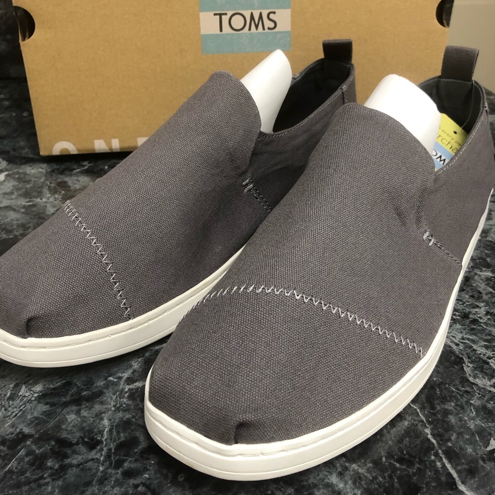 TOMS Grey Canvas Sneaker (Deconstructed Alpargata)